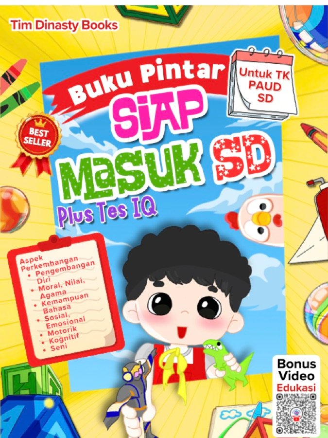 Cover Buku Pintar Siap Masuk SD Plus Tes IQ